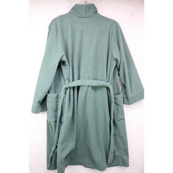 L. L. Bean Kids Long Green Bath Robe-Size Large(14-16)-Pockets - Picture 9 of 10